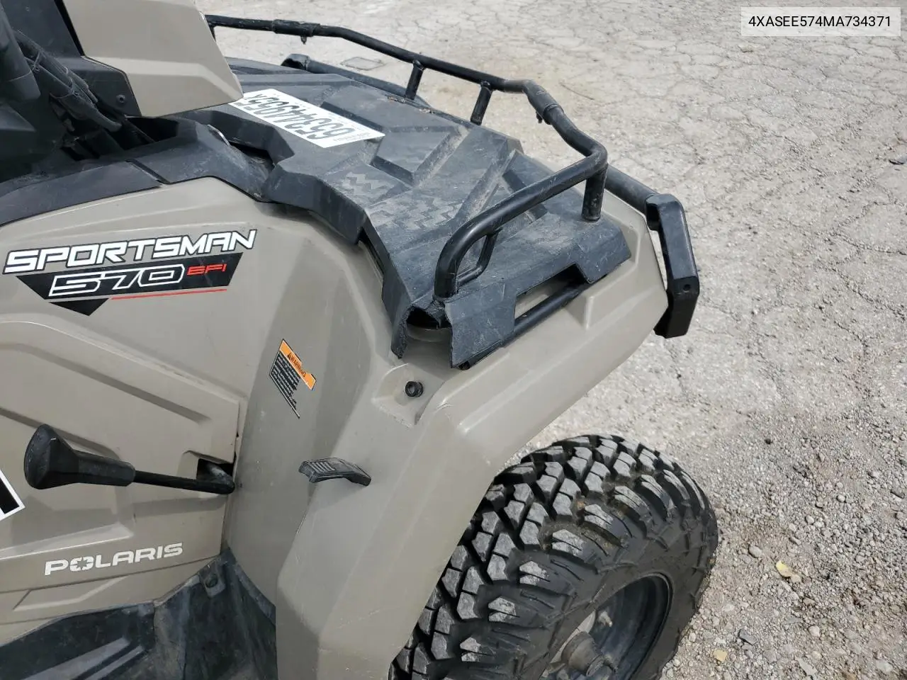 2021 Polaris Sportsman 570 Eps VIN: 4XASEE574MA734371 Lot: 65344955