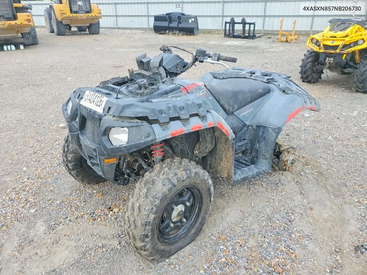 2022 Polaris Sporstman 850 Atv VIN: 4XASXN857NB206730 Lot: 51424126