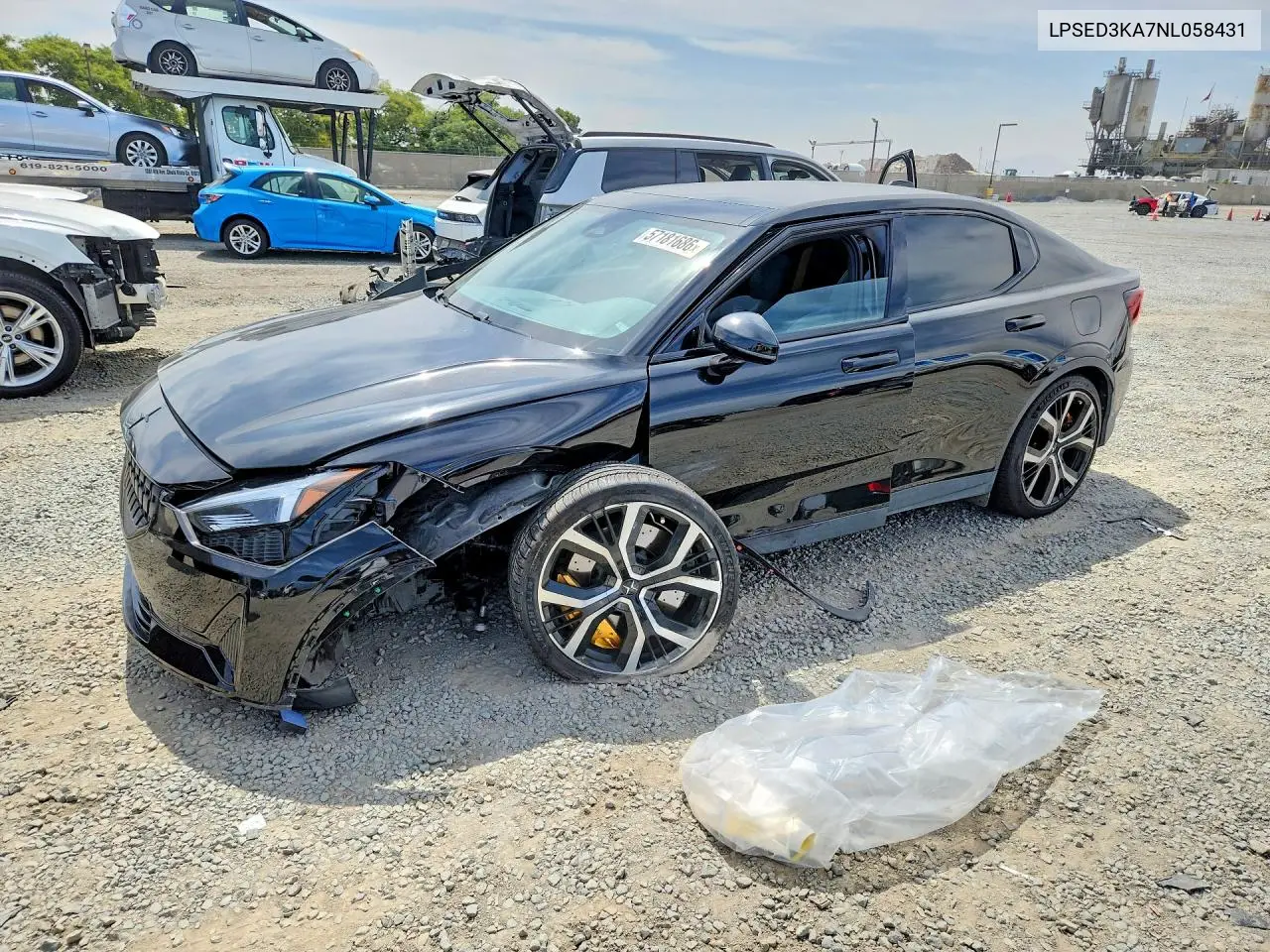 2022 Polestar 2 VIN: LPSED3KA7NL058431 Lot: 57181686