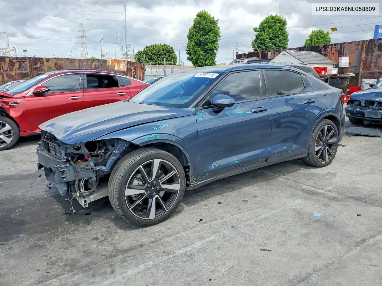 2022 Polestar 2 VIN: LPSED3KA8NL058809 Lot: 54682176