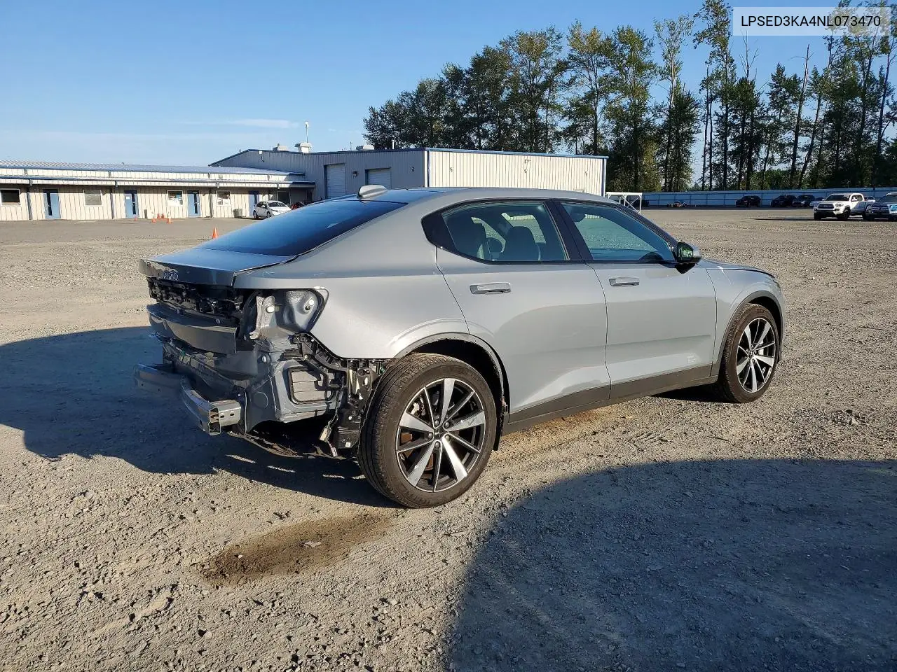 2022 Polestar 2 VIN: LPSED3KA4NL073470 Lot: 59338866