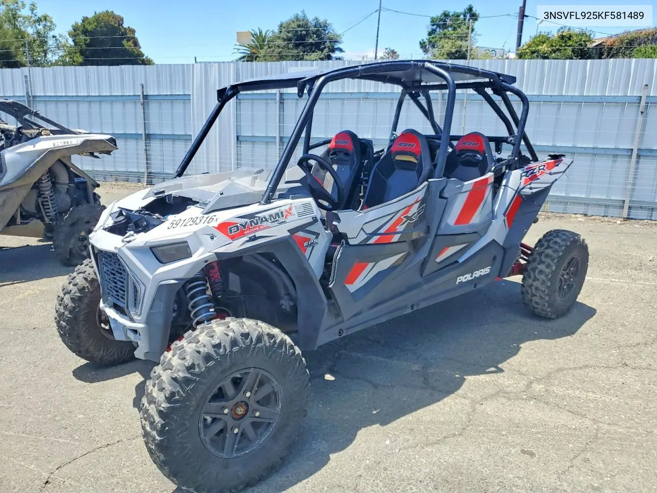 2019 Polaris Rzr Xp Turbo Dynamix Utility Vehicle VIN: 3NSVFL925KF581489 Lot: 59129316