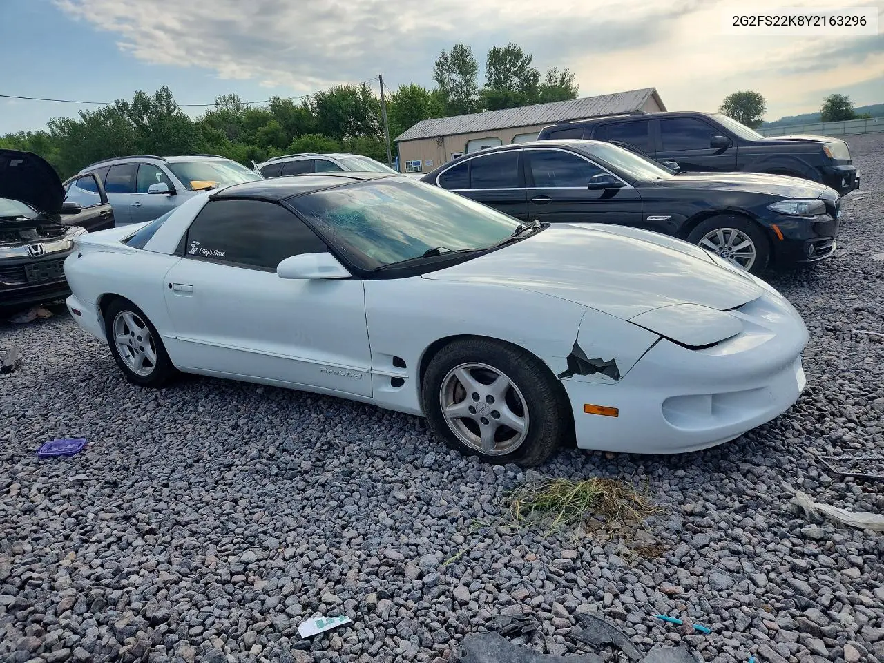 2000 Pontiac Firebird VIN: 2G2FS22K8Y2163296 Lot: 59956756