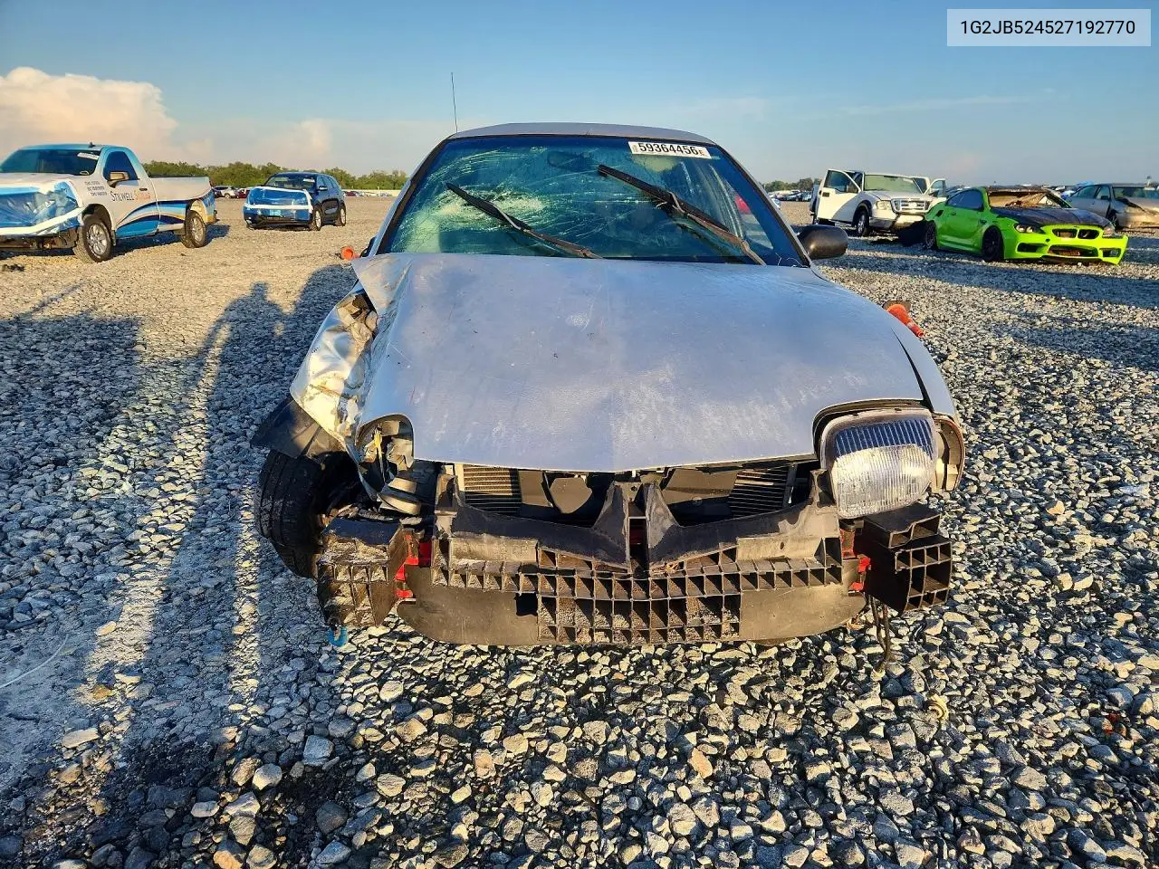 2002 Pontiac Sunfire Se VIN: 1G2JB524527192770 Lot: 59364456