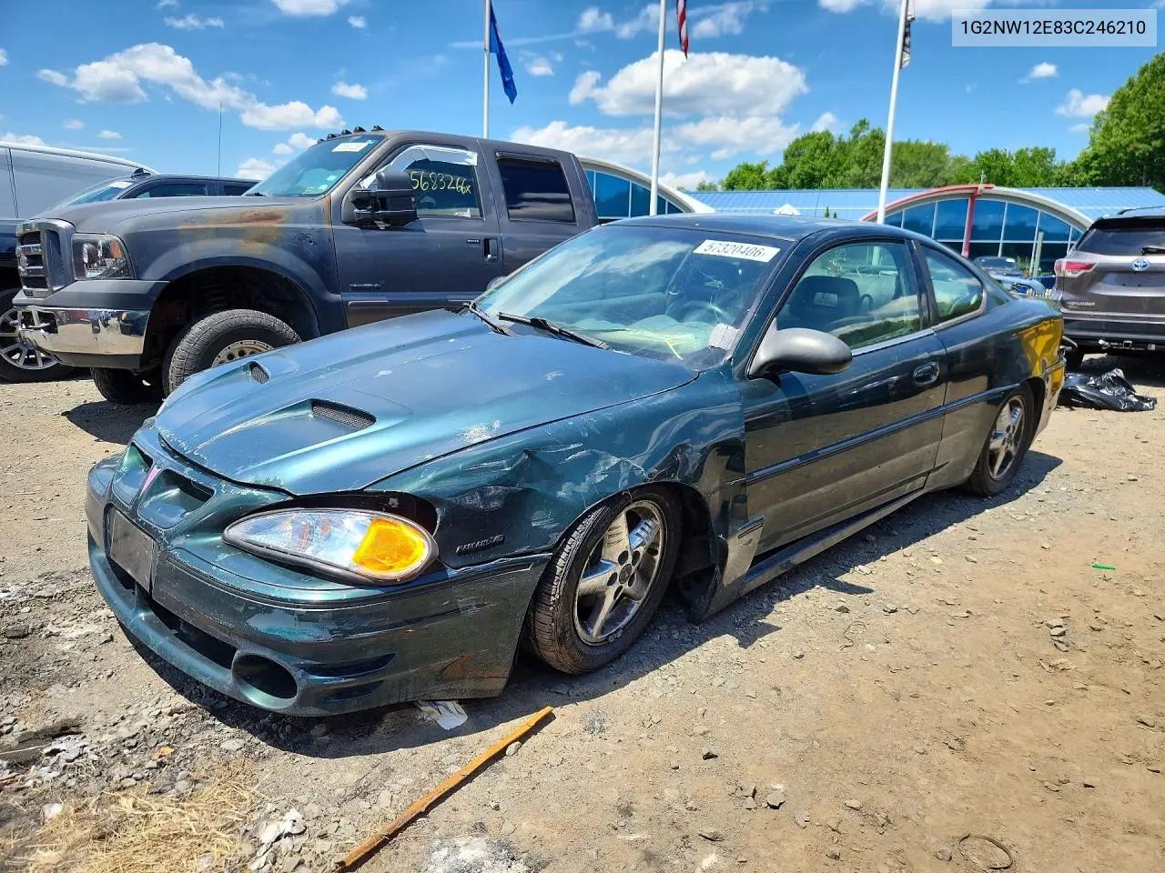 2003 Pontiac Grand Am Gt VIN: 1G2NW12E83C246210 Lot: 57320406