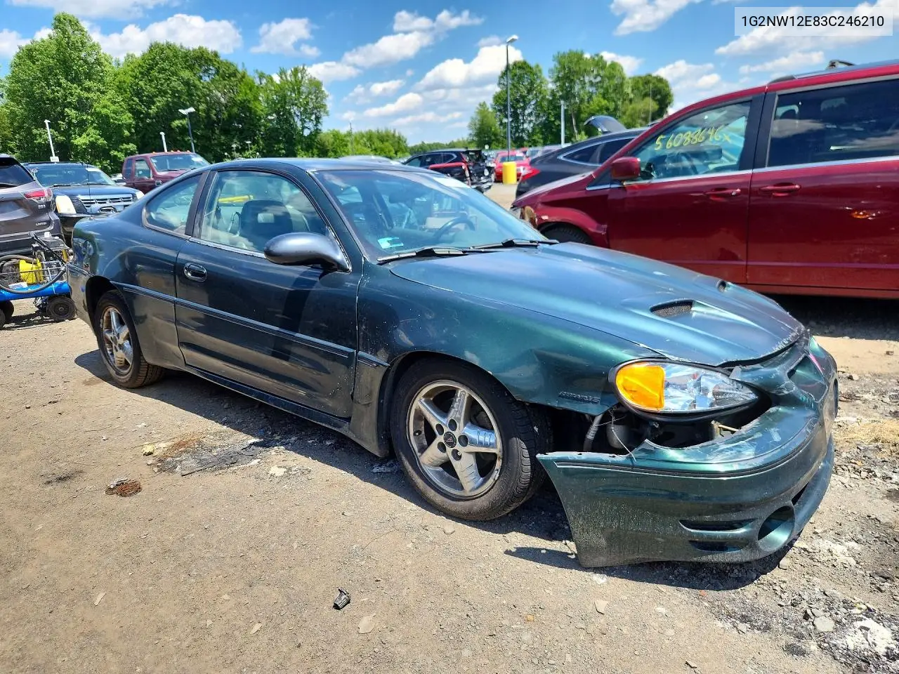 2003 Pontiac Grand Am Gt VIN: 1G2NW12E83C246210 Lot: 57320406