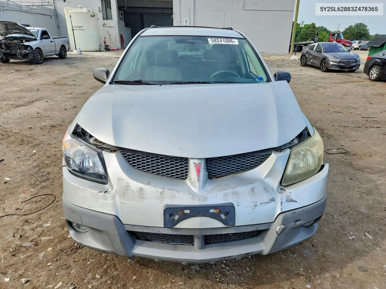 2003 Pontiac Vibe VIN: 5Y2SL62883Z478365 Lot: 58241006