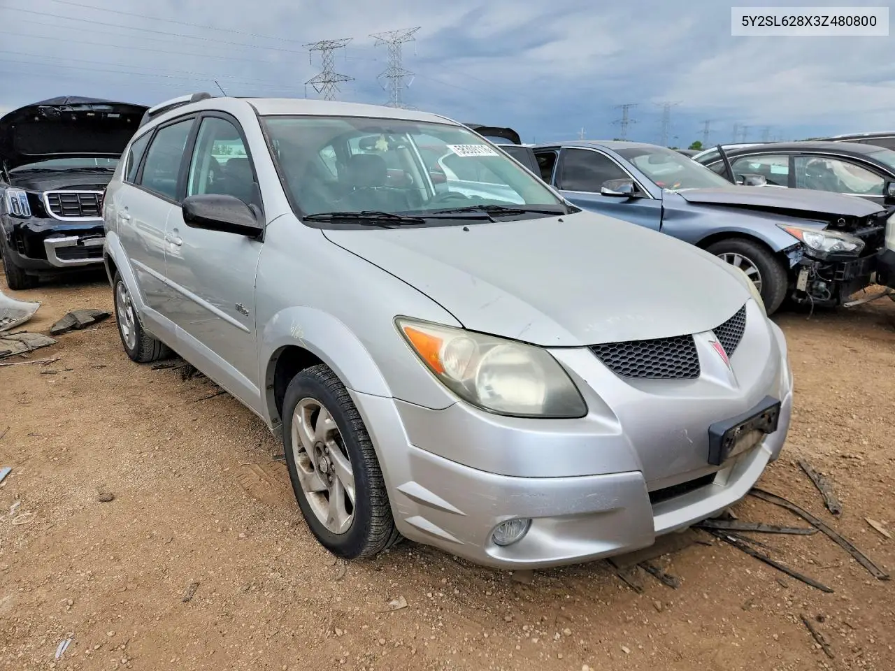 2003 Pontiac Vibe VIN: 5Y2SL628X3Z480800 Lot: 58309116