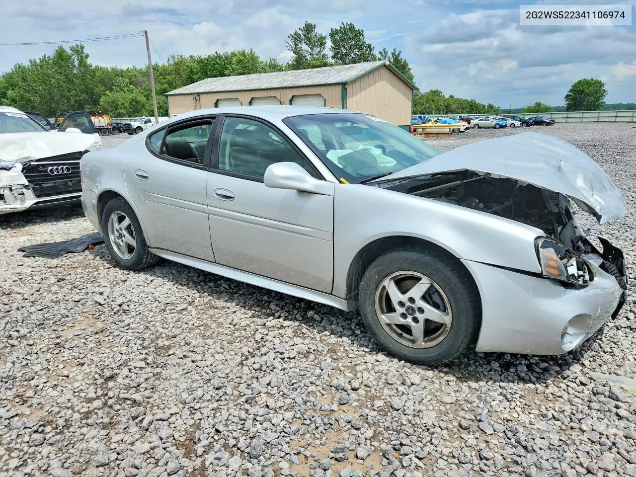 2004 Pontiac Grand Prix Gt2 VIN: 2G2WS522341106974 Lot: 56990486
