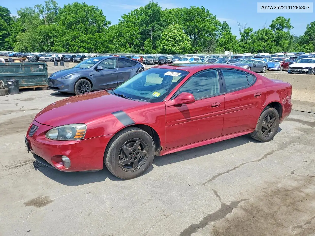 2004 Pontiac Grand Prix Gt2 VIN: 2G2WS522141286357 Lot: 57334726