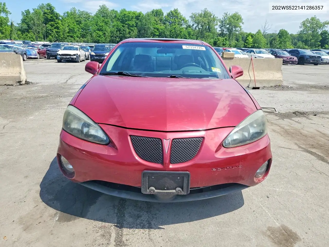 2004 Pontiac Grand Prix Gt2 VIN: 2G2WS522141286357 Lot: 57334726