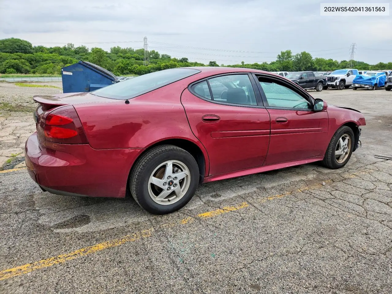 2004 Pontiac Grand Prix Gt2 VIN: 2G2WS542041361563 Lot: 58579666
