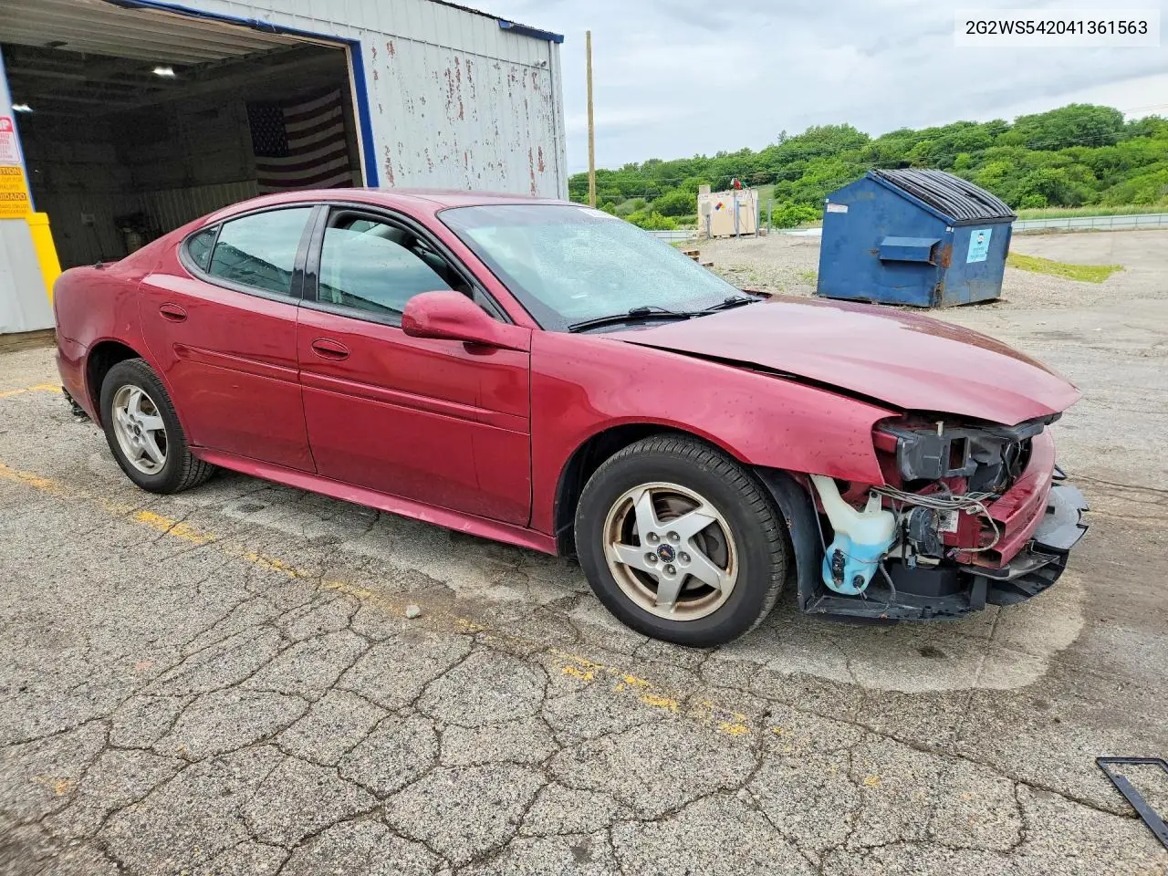 2004 Pontiac Grand Prix Gt2 VIN: 2G2WS542041361563 Lot: 58579666