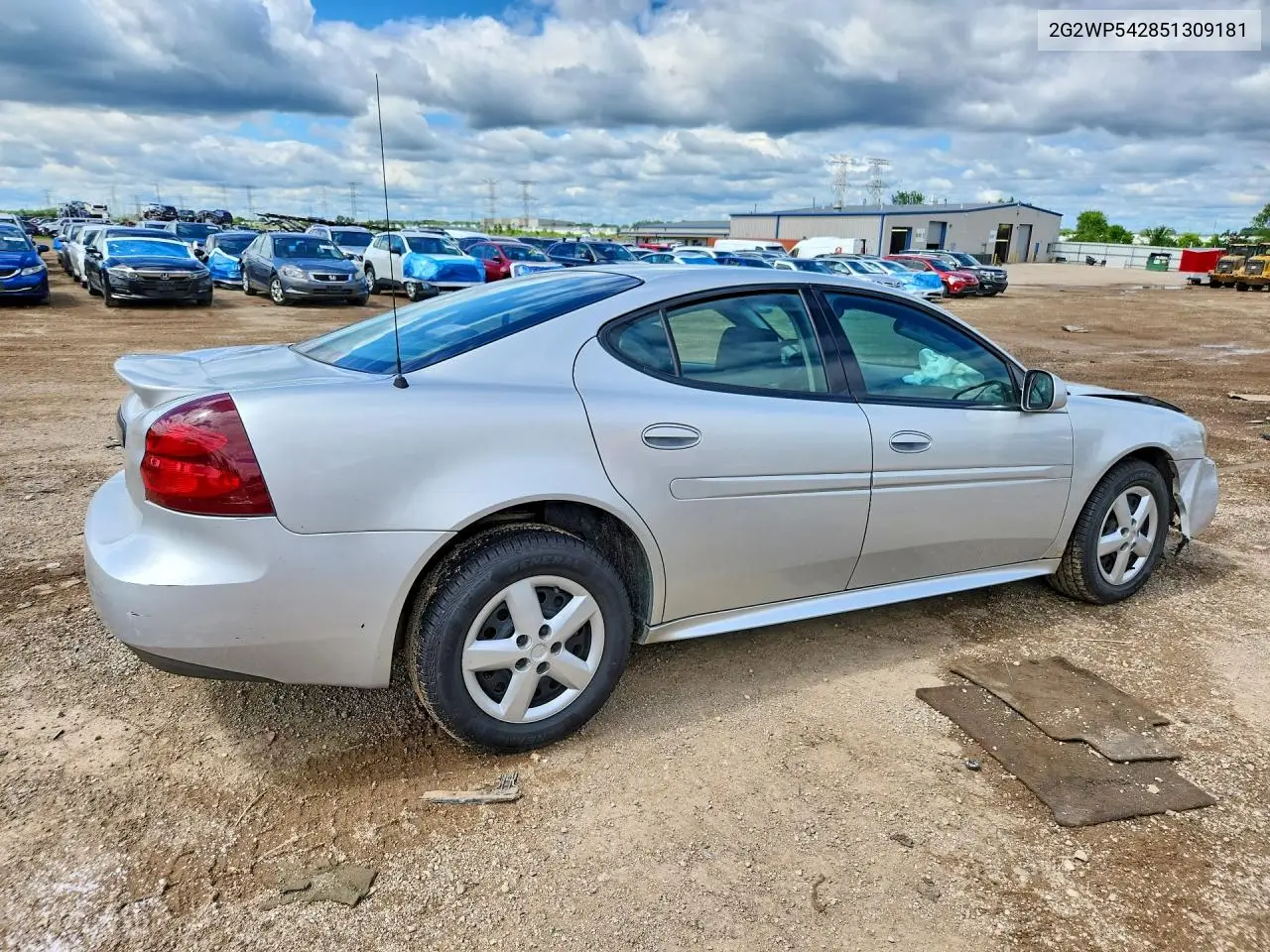 2005 Pontiac Grand Prix VIN: 2G2WP542851309181 Lot: 57040376