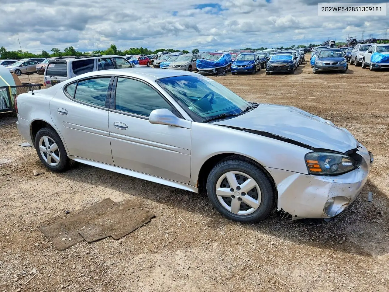 2005 Pontiac Grand Prix VIN: 2G2WP542851309181 Lot: 57040376