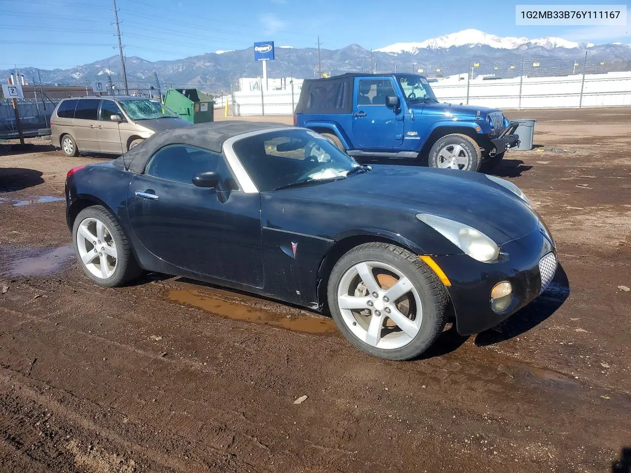 2006 Pontiac Solstice VIN: 1G2MB33B76Y111167 Lot: 52827026