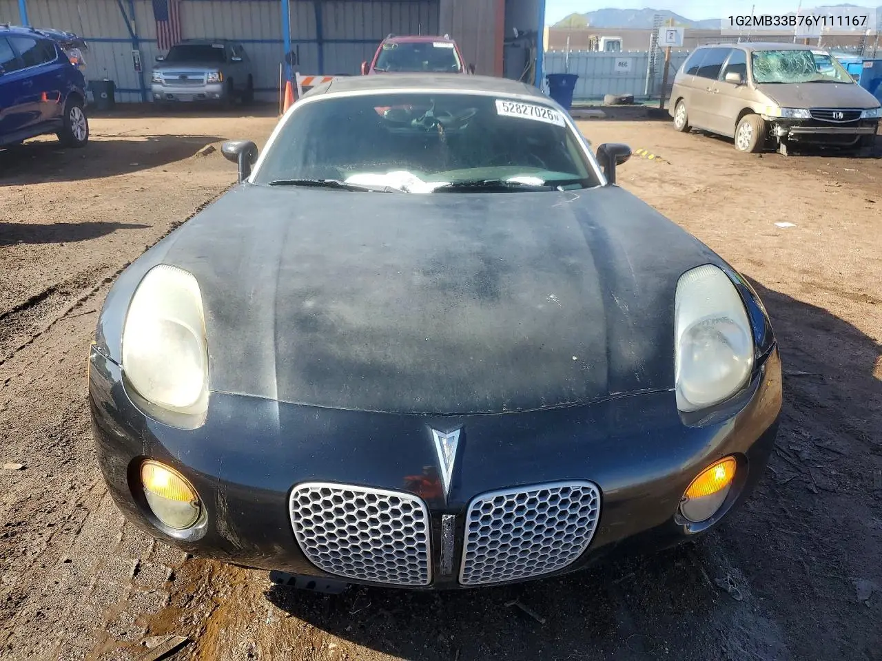 2006 Pontiac Solstice VIN: 1G2MB33B76Y111167 Lot: 52827026