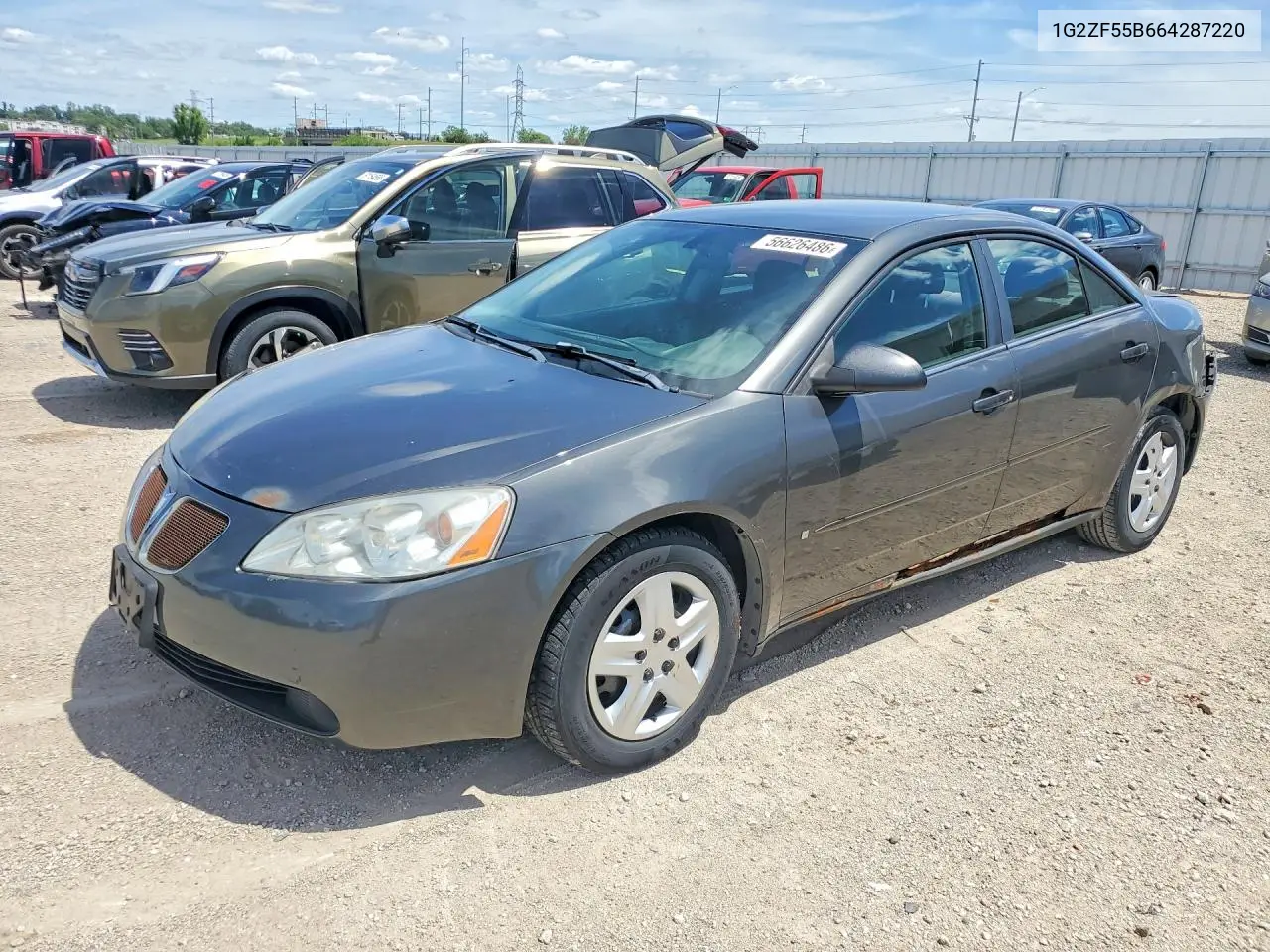 2006 Pontiac G6 Se VIN: 1G2ZF55B664287220 Lot: 56626486