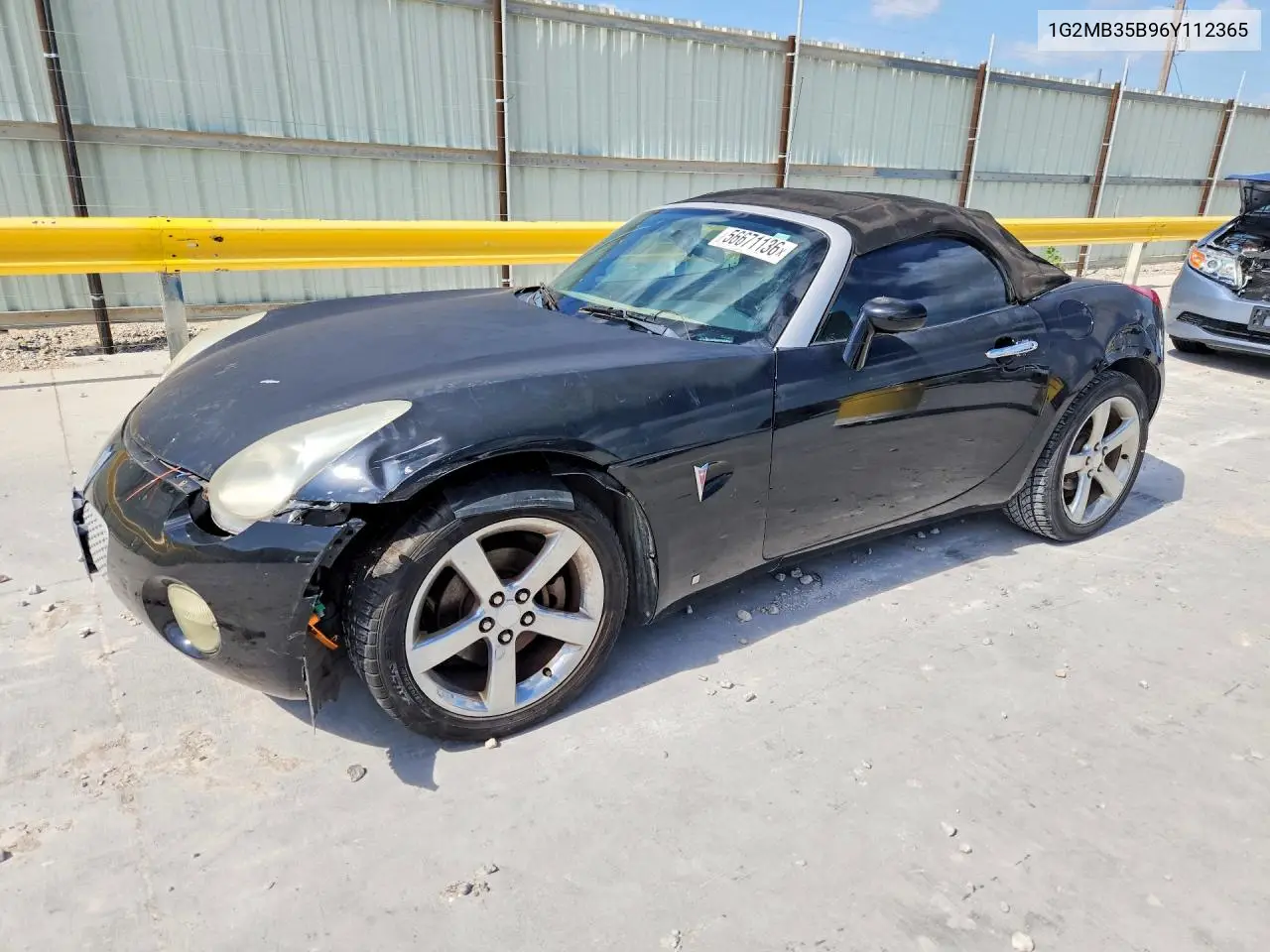 2006 Pontiac Solstice VIN: 1G2MB35B96Y112365 Lot: 56671136