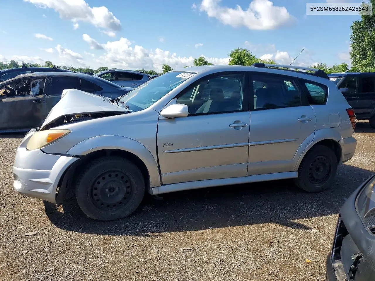 2006 Pontiac Vibe VIN: 5Y2SM65826Z425643 Lot: 57423296