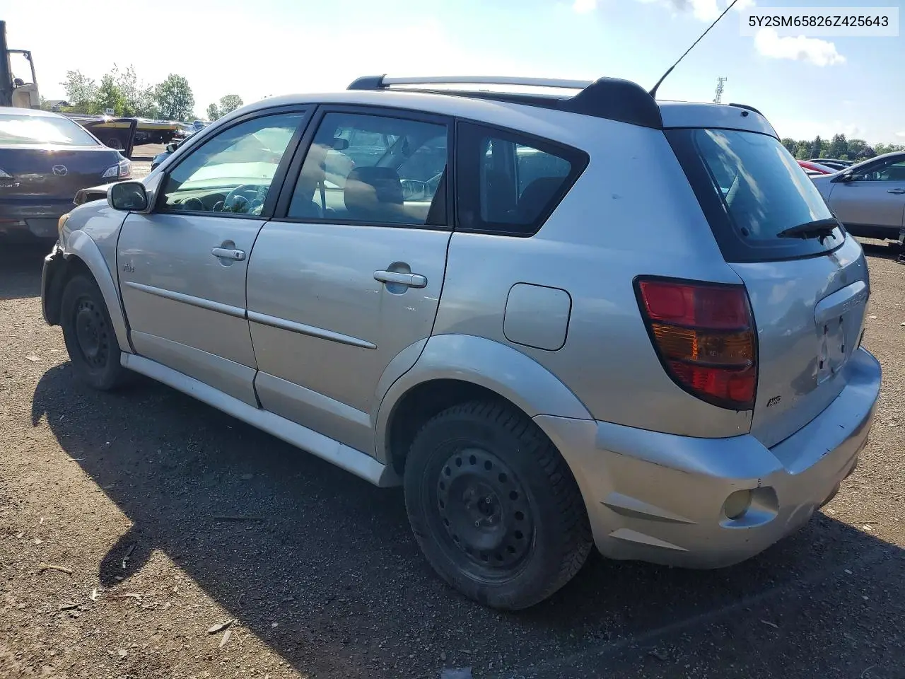 2006 Pontiac Vibe VIN: 5Y2SM65826Z425643 Lot: 57423296