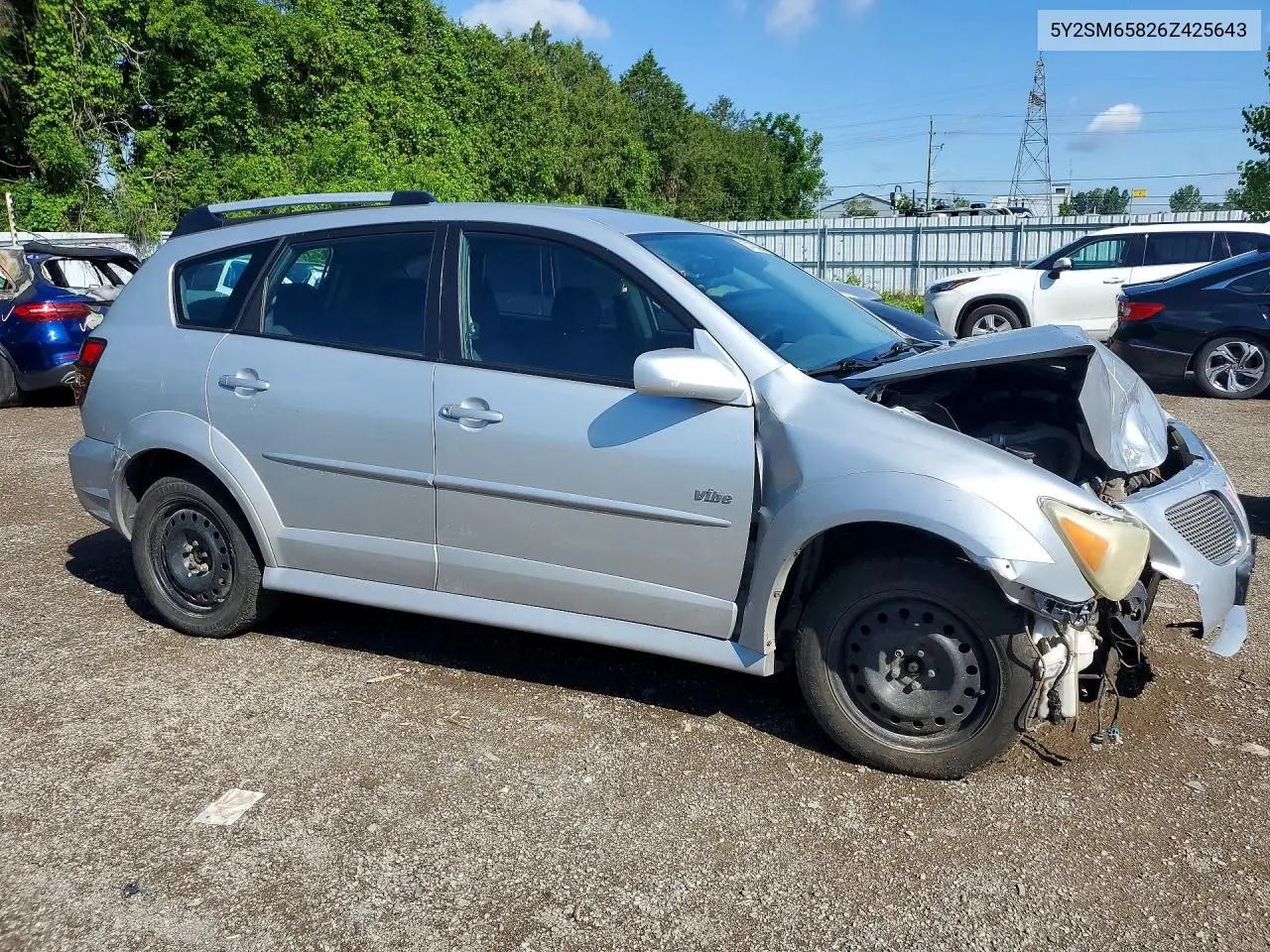 2006 Pontiac Vibe VIN: 5Y2SM65826Z425643 Lot: 57423296
