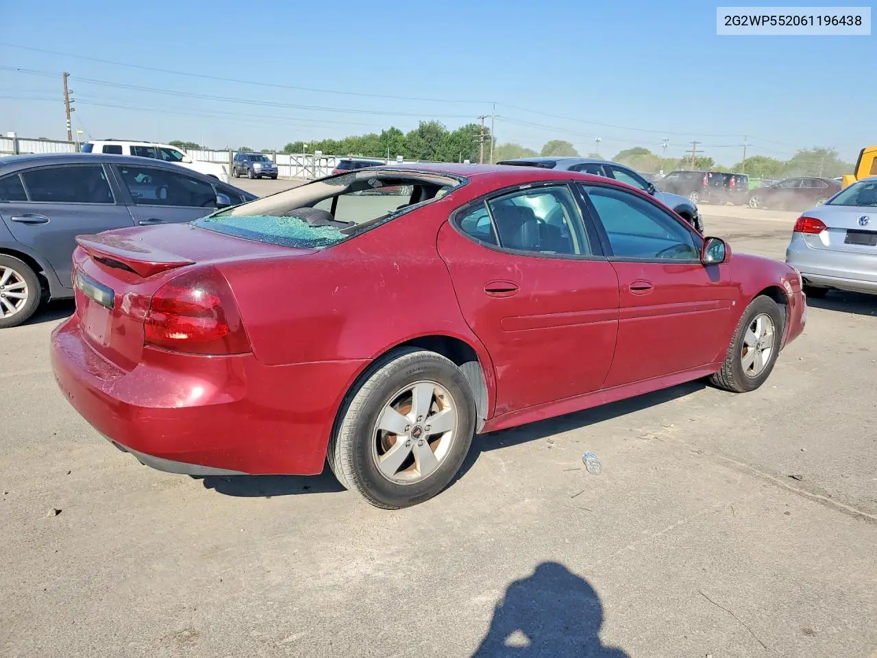 2006 Pontiac Grand Prix VIN: 2G2WP552061196438 Lot: 60196356