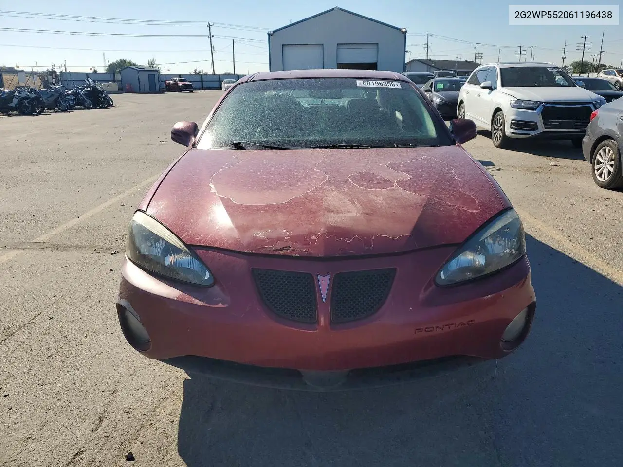 2006 Pontiac Grand Prix VIN: 2G2WP552061196438 Lot: 60196356