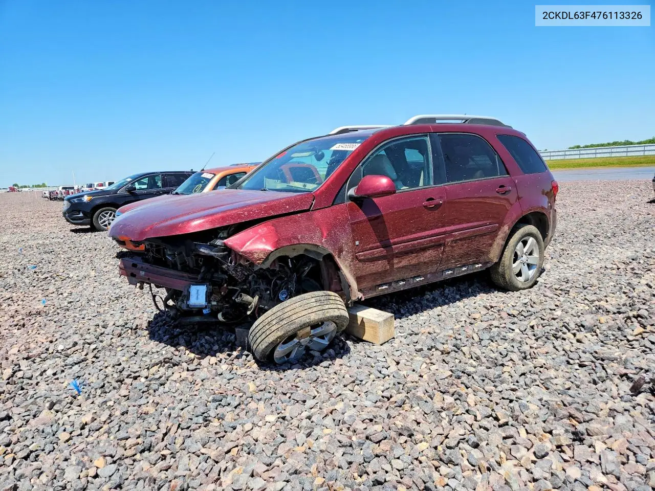 2007 Pontiac Torrent VIN: 2CKDL63F476113326 Lot: 53468966