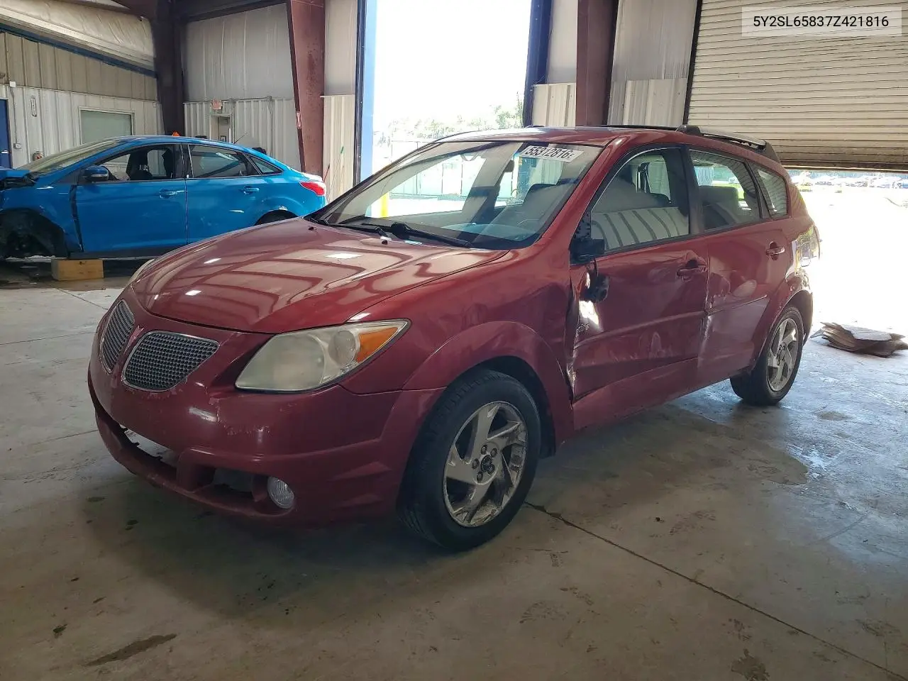 2007 Pontiac Vibe VIN: 5Y2SL65837Z421816 Lot: 55312816