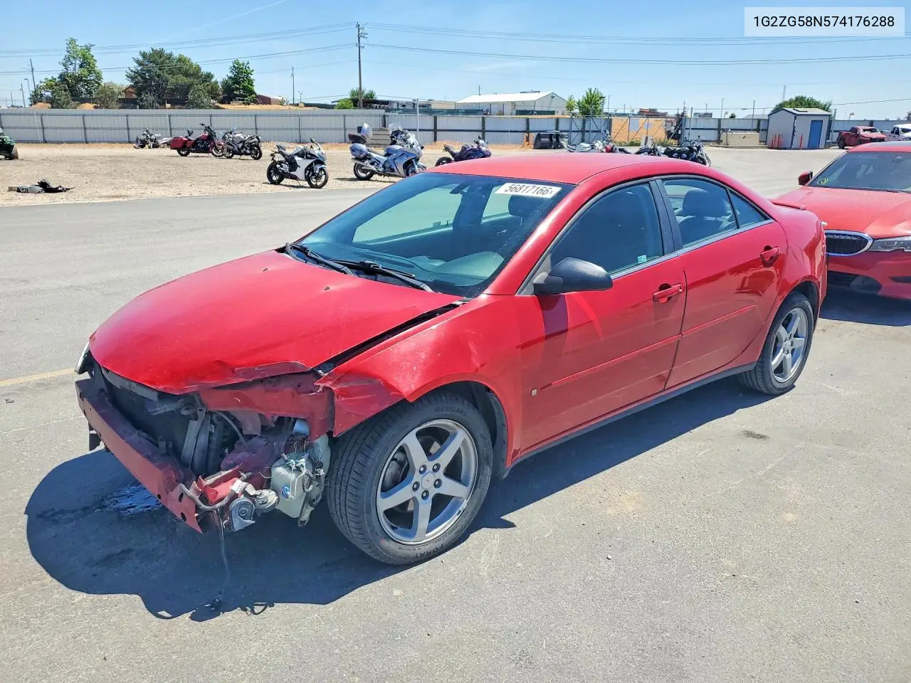 2007 Pontiac G6 Base VIN: 1G2ZG58N574176288 Lot: 56817166