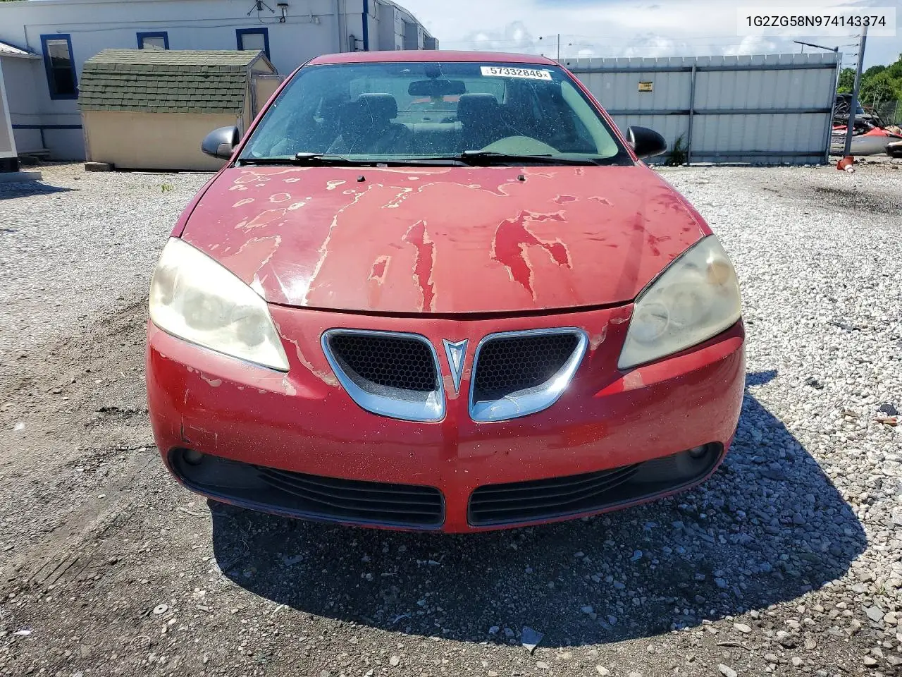 2007 Pontiac G6 Base VIN: 1G2ZG58N974143374 Lot: 57332846