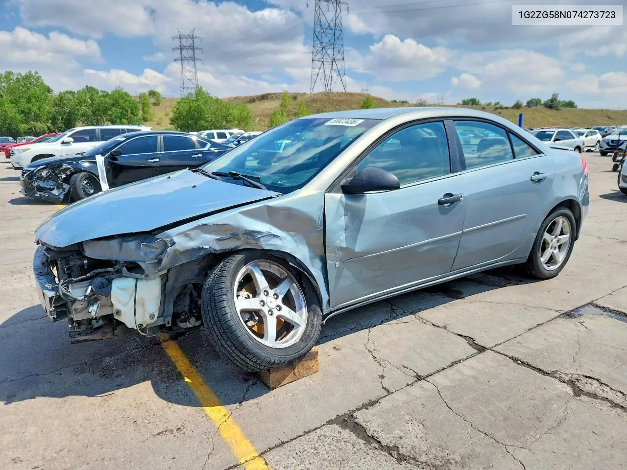 2007 Pontiac G6 Base/Se VIN: 1G2ZG58N074273723 Lot: 58923436