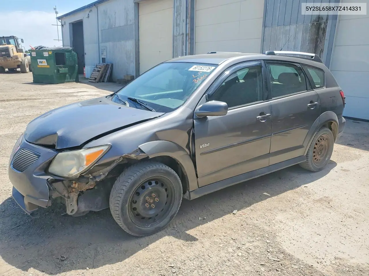 2007 Pontiac Vibe VIN: 5Y2SL658X7Z414331 Lot: 60152276