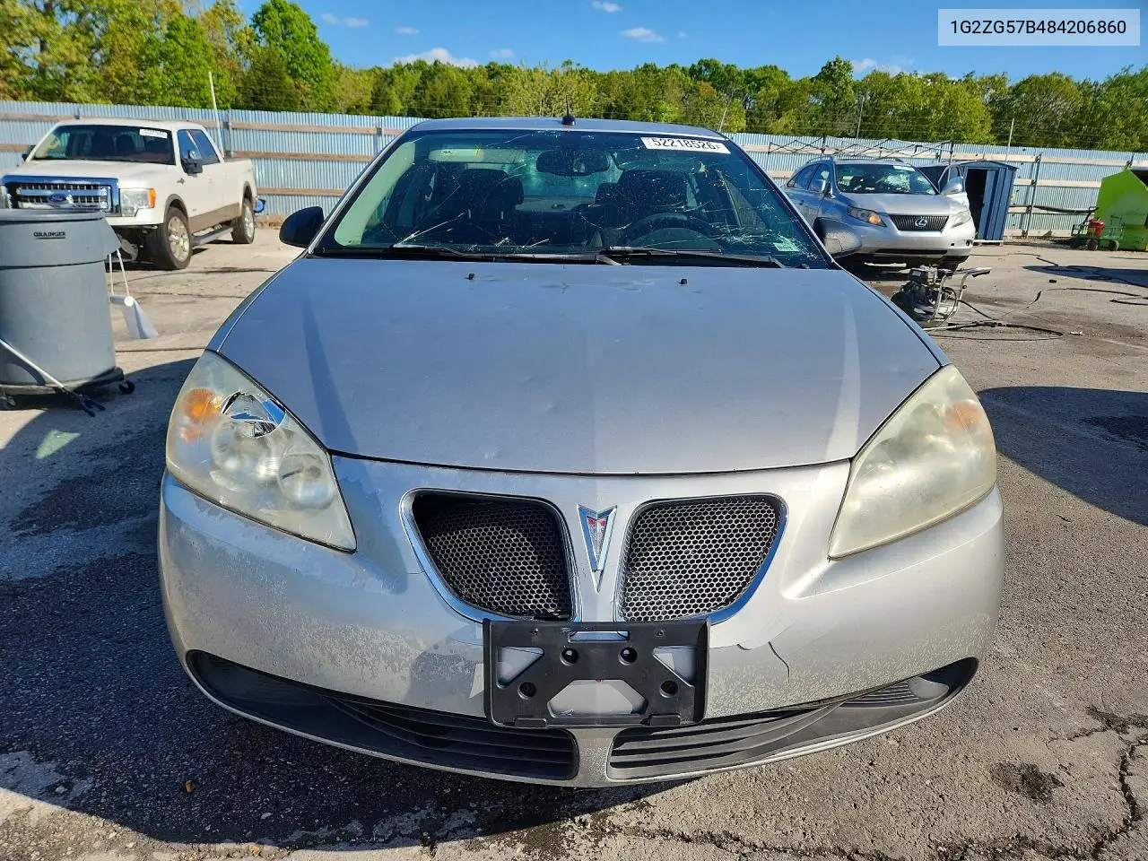 2008 Pontiac G6 Base VIN: 1G2ZG57B484206860 Lot: 52218526