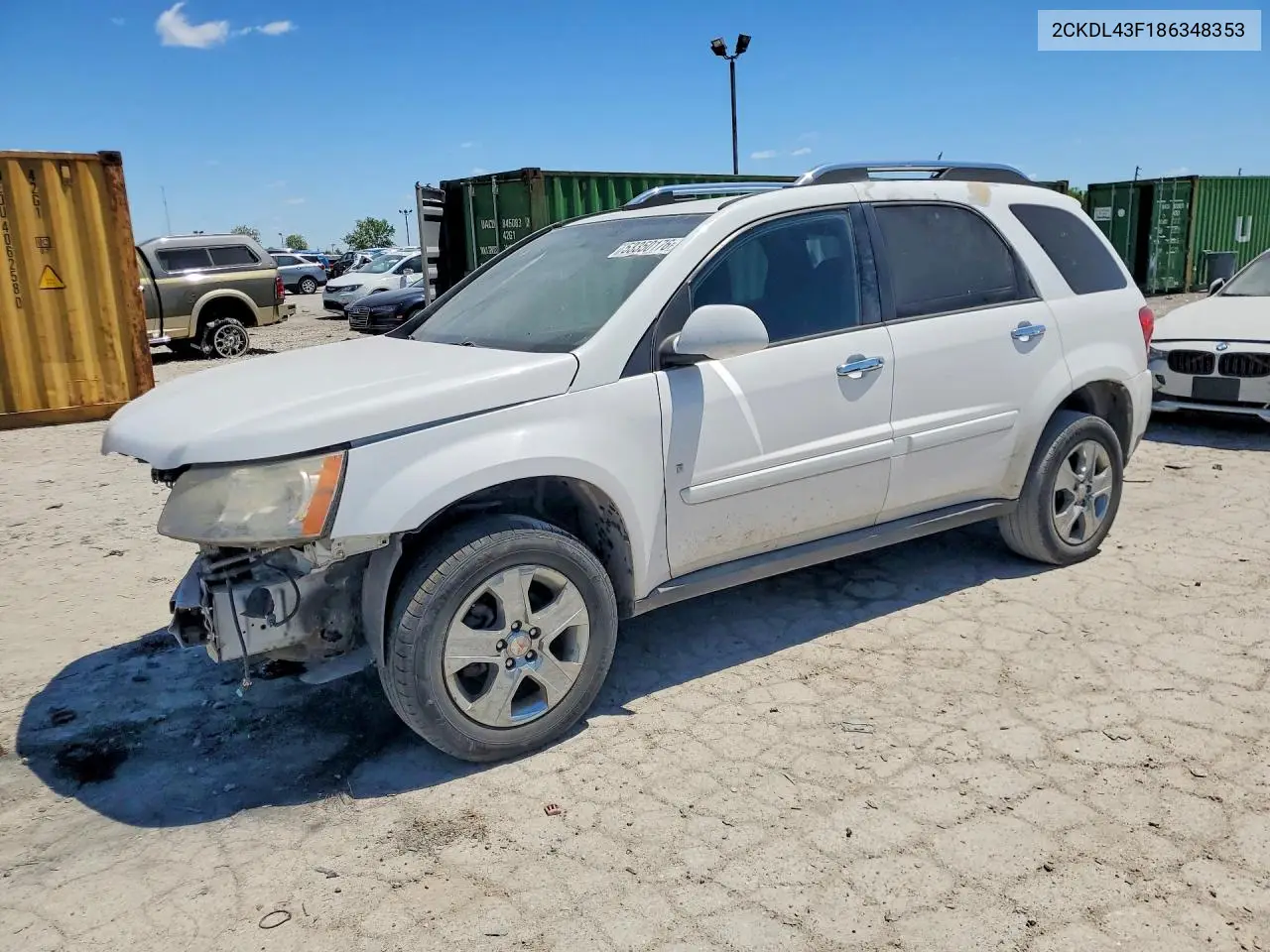 2008 Pontiac Torrent VIN: 2CKDL43F186348353 Lot: 53350176