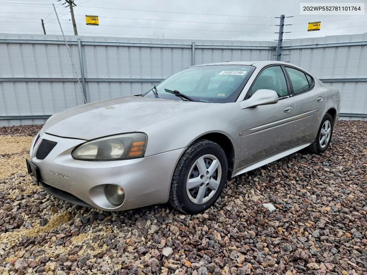 2008 Pontiac Grand Prix VIN: 2G2WP552781101764 Lot: 54001246