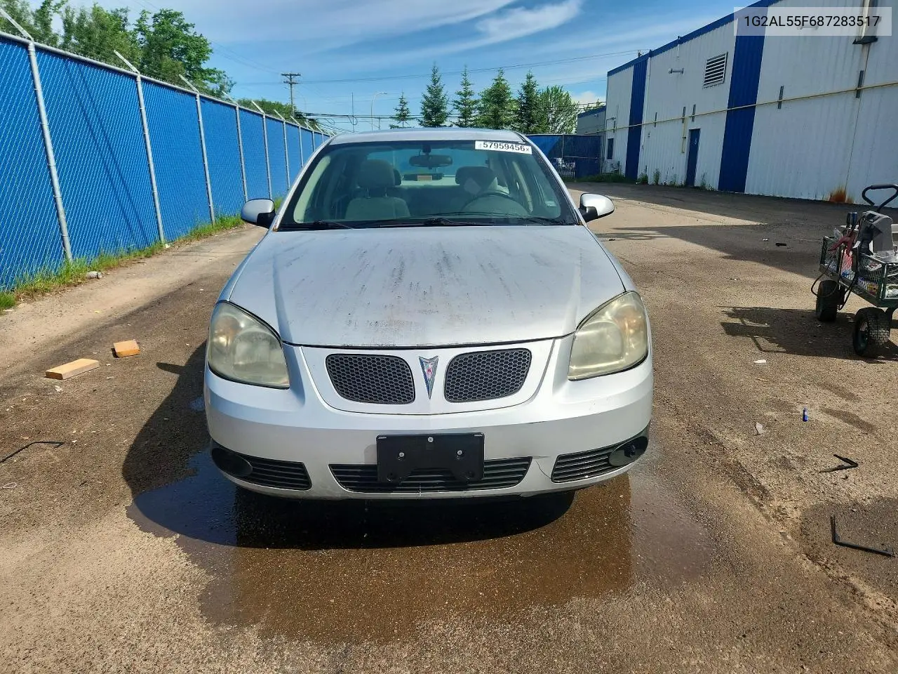 2008 Pontiac G5 Se VIN: 1G2AL55F687283517 Lot: 57959456