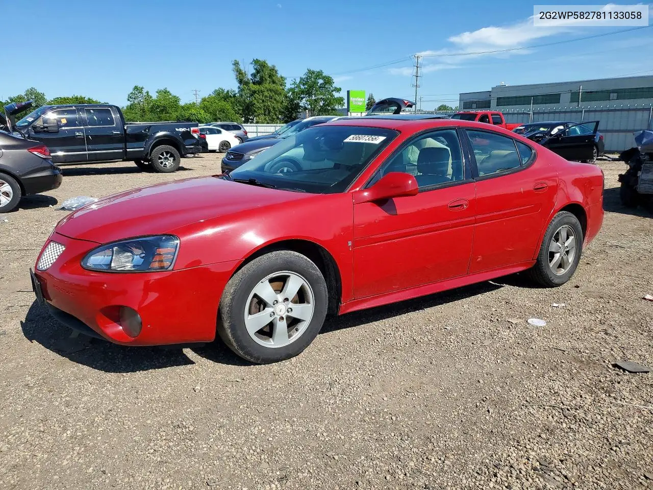 2008 Pontiac Grand Prix VIN: 2G2WP582781133058 Lot: 58607356