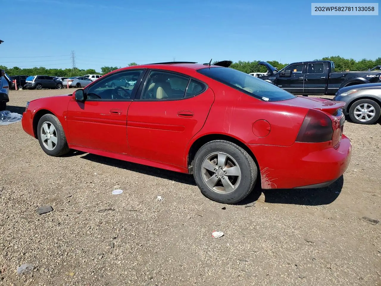 2008 Pontiac Grand Prix VIN: 2G2WP582781133058 Lot: 58607356