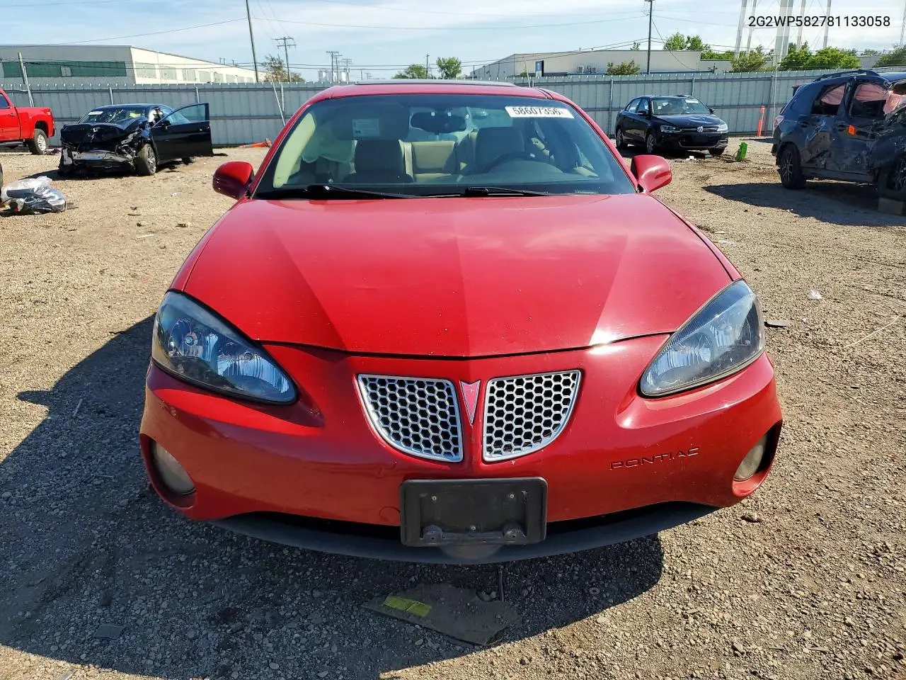 2008 Pontiac Grand Prix VIN: 2G2WP582781133058 Lot: 58607356
