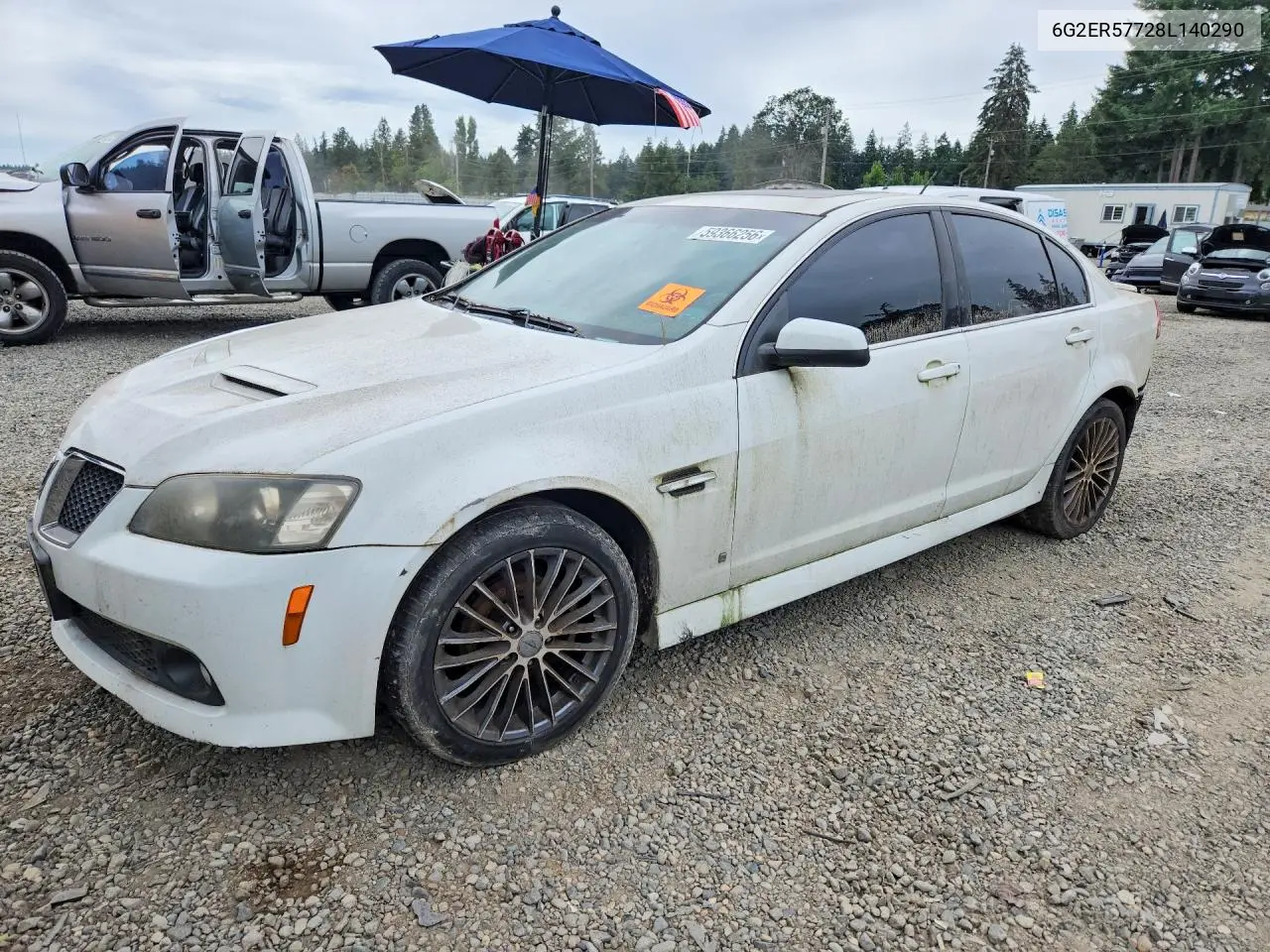 2008 Pontiac G8 VIN: 6G2ER57728L140290 Lot: 59366256