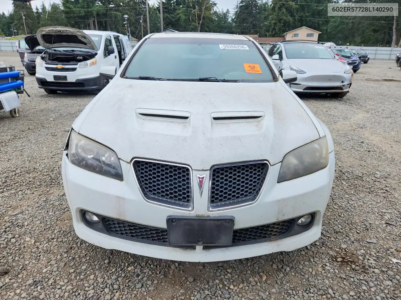 2008 Pontiac G8 VIN: 6G2ER57728L140290 Lot: 59366256