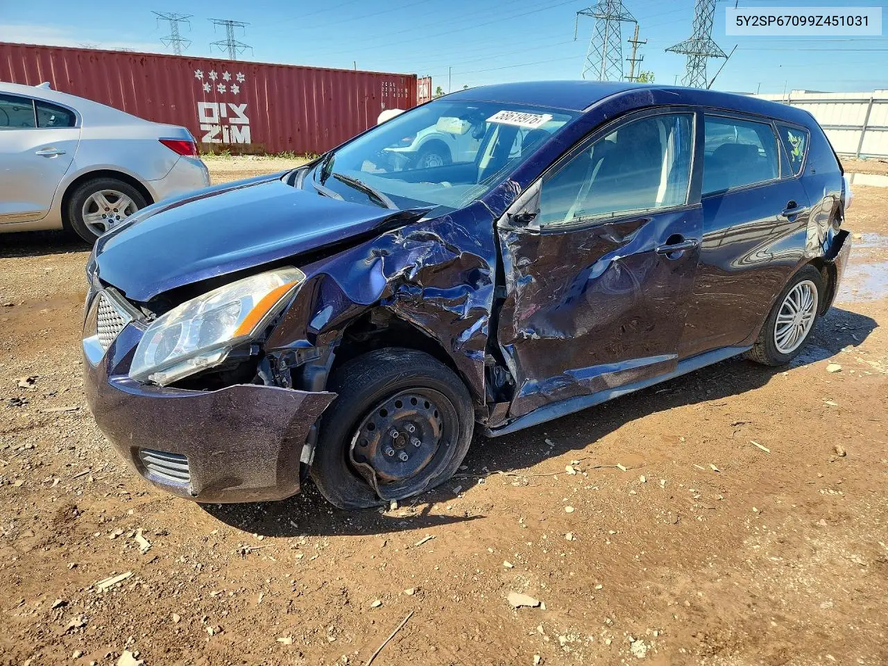 2009 Pontiac Vibe VIN: 5Y2SP67099Z451031 Lot: 58619976