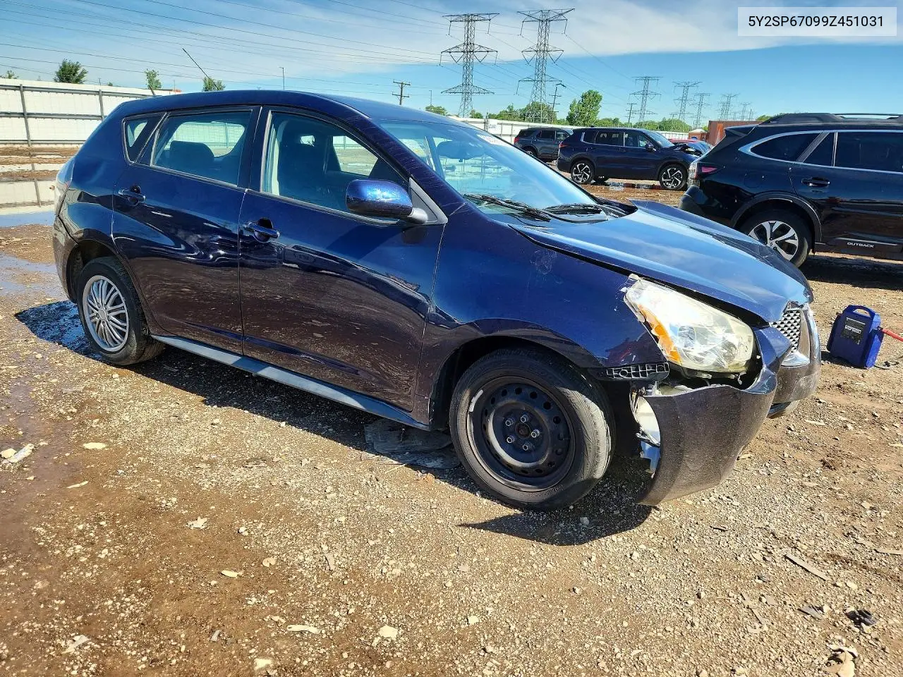 2009 Pontiac Vibe VIN: 5Y2SP67099Z451031 Lot: 58619976