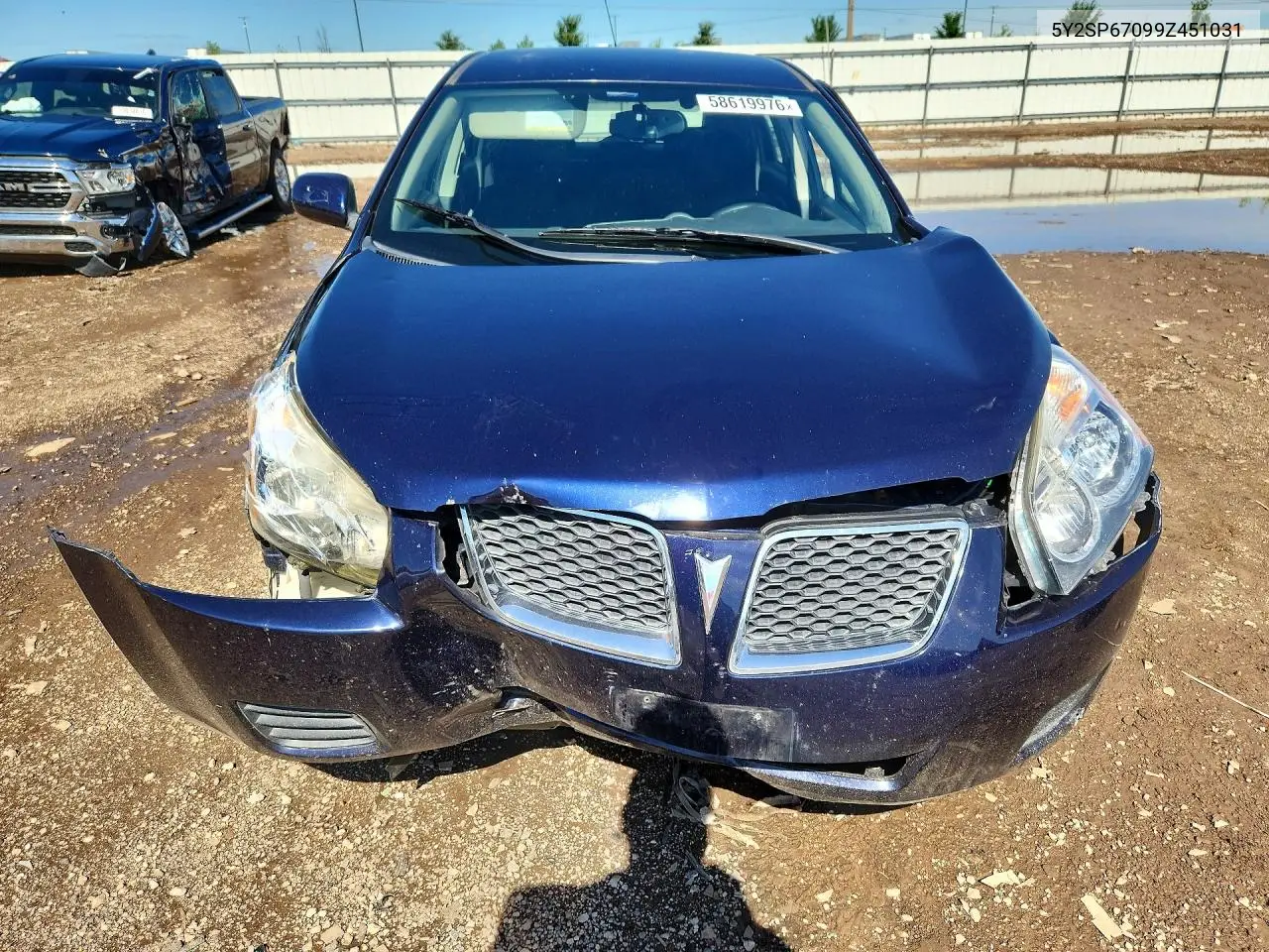 2009 Pontiac Vibe VIN: 5Y2SP67099Z451031 Lot: 58619976
