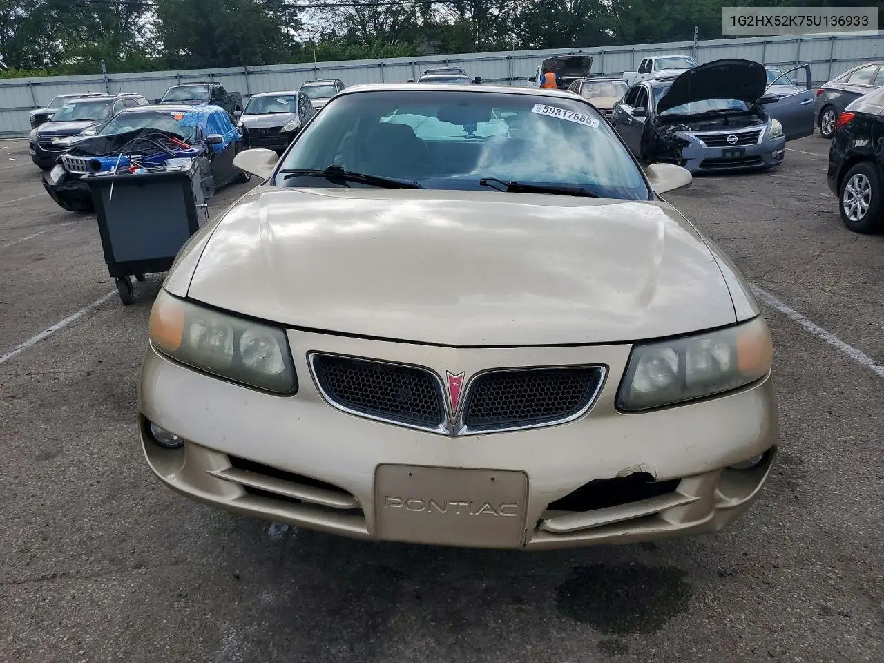 2005 Pontiac Bonneville Se VIN: 1G2HX52K75U136933 Lot: 59317586