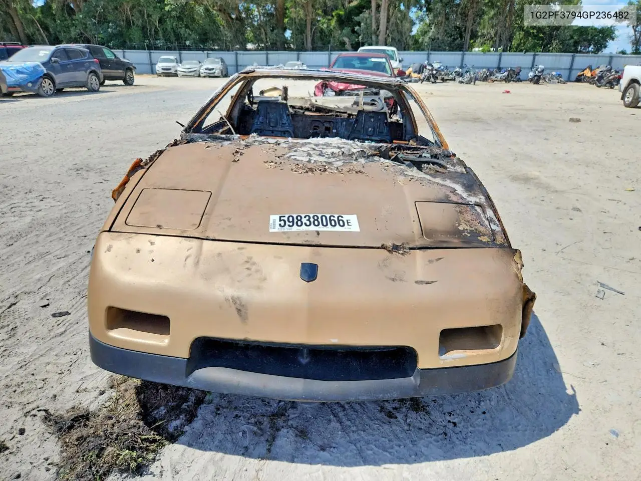 1986 Pontiac Fiero Se VIN: 1G2PF3794GP236482 Lot: 59838066