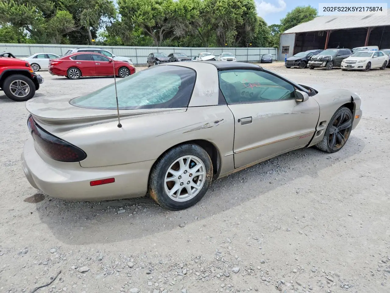 2000 Pontiac Firebird VIN: 2G2FS22K5Y2175874 Lot: 59318486