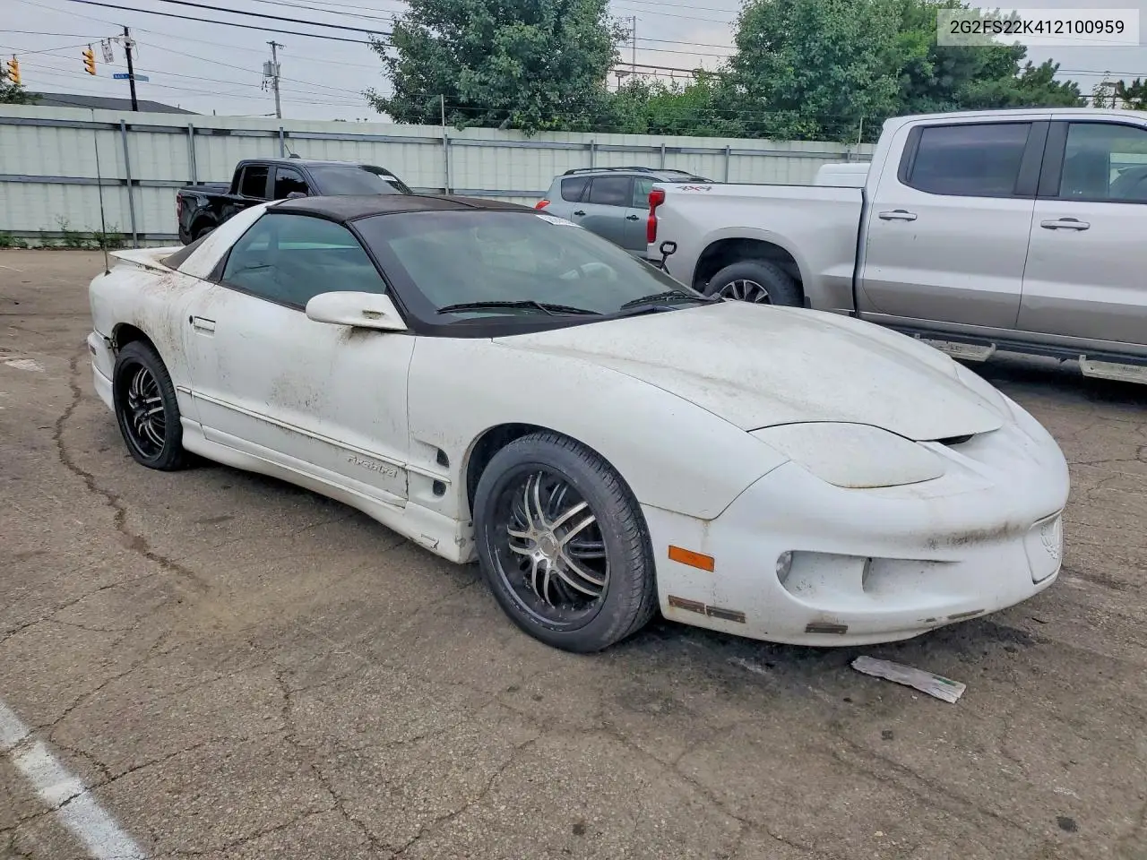 2001 Pontiac Firebird VIN: 2G2FS22K412100959 Lot: 58943936
